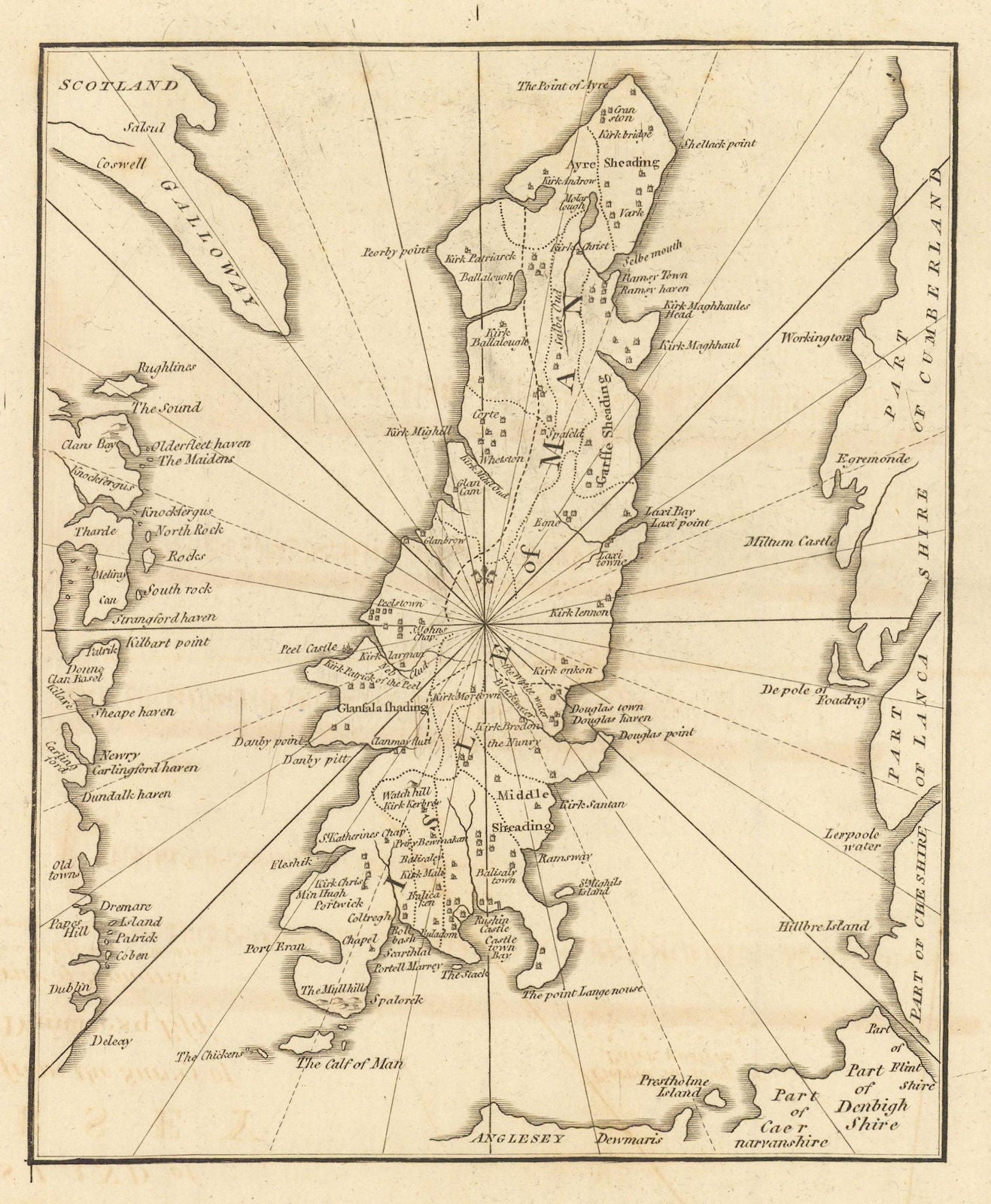 The Isle of Man by John CARY 1806 old antique vintage map plan chart